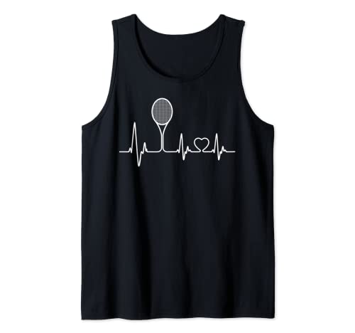 Tennis Lover Funny Tennis Heartbeat Best Tennis Players Camiseta sin Mangas