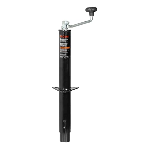 CURT 25007 A-Frame Trailer Tongue Jack 5 000 lbs. Support Capacity 15 Inches Vertical Travel