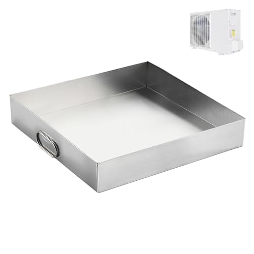 ステンレス製洗濯機用ドリップパン、ポータブルエアコン用ドリップパン、床保護用洗濯機トレイ、穴なしコンパクト洗濯機用ドリップパン(20x20x5cm)