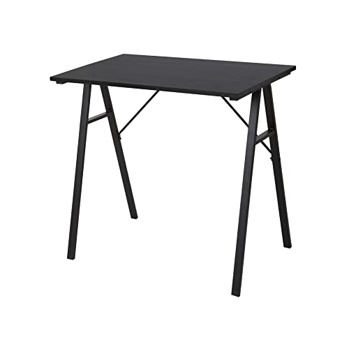 Rebecca Mobili Table de Jeu Gaming, Table d'ordinateur, Noir, Panneau de Fibres Acier, pour Chambre Bureau - Dimensions HxLxL : 74 x 80 x 50 cm - Art. RE6707 Cover