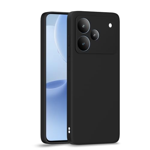Image of Outlouders Back Cover for Realme P4 5G | Camera Protection | Durable Soft Matte Silicone Bumper Case (Black)
