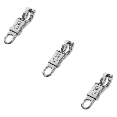 OUNONA 3pcs Ergonomic Hook 102mm Quick Release Snap for Fixed-Eye Detachable Swivel for Riding