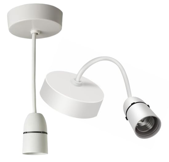U-Trade Light Fittings Ceilings Rose, Lamp Holder White Hanging Pendant