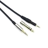 Wymienny kabel audio ze złączem blokującym i adapterem 6,35 mm do słuchawek audio Technica ATH-M50x, ATH-M40x, ATH-M70x, ATH-M60X 2 m