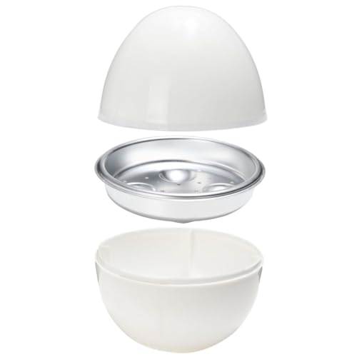 Ciieeo Egg Cookers Round Shape Microwave Egg Poacher Steam Cooking Pp Aluminum Alloy
