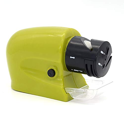 SzblkKnife Sharpener Kitchen Tool Multi-function Electric Whetstone Sharpener Suitable for Sharpening (Color : Green)