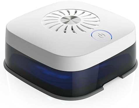 flow-med Dry-Turbo CD2 UV – Hearing Aid Drying Box for Rechargeable and Battery-Operated Hearing Aids - LED UV Light - Drying by Efficient Air Blower - Function Control by Microprocessor