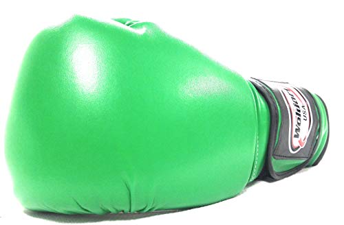 Woldorf Usa Boxing Gloves Kickboxing Muay Thai Training Sparring Punching Bag Gloves 6Oz Green Grappling, Kickboxing, Fighting Gloves, Muay Thai Training Gloves, Heavy Bag Gloves For Speed Punching #TOP3