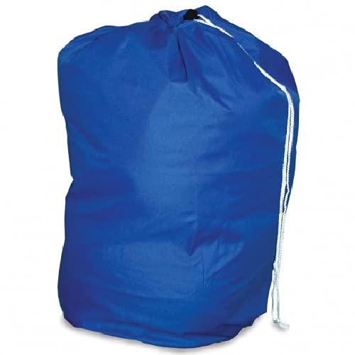 CarebyMail Healthcare X-Large Heavy Duty Laundry Bag with Drawstring | Commercial Style Laundry Bag | Washable and Reusable (Blue)