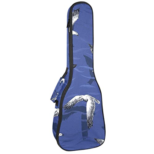 Sac à dos ukulélé ténor pour concerts housse étanche motif mouette