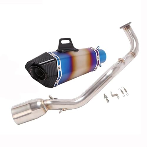 スリップオン 51mm フルシステム オートバイ排気エスケープ モト フロントリンクパイプ マフラー に適合するNMAX 125 155 NMAX155 2020 2021 2022用