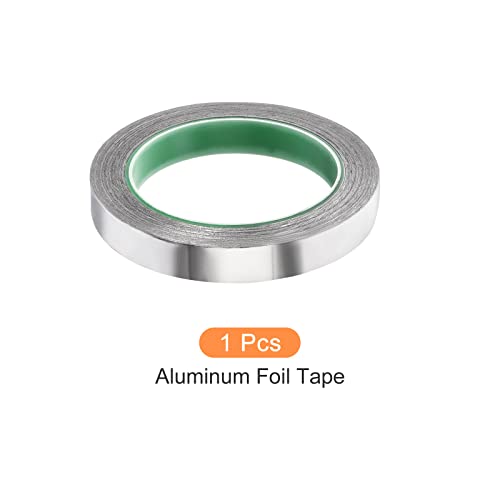 Image of Aluminum Foil Tape Adhesive Metal Tape, [for Sealing Patching Hot Cold HVAC, Duct, Pipe Insulation] - 0.6 inch /66ft /2.4 Mil
