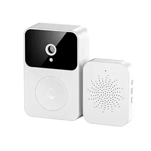 INFINIBYTE DOORBELL -Ultra Easy Single-Click Video Calling WiFi Indoor Camera | 5MP 1080p FHD, 360 degree PTZ Control, Color Night Vision, Two-Way Video/Audio, Mini Video Doorbell (ULooka White)