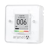 SAF Aranet Strahlungsdetektor, Dosimeter, tragbar, misst Dosierungsrate & Gesamtdosis der ionisierenden Strahlung, E-Ink-Display, 4 Jahre Akkulaufzeit, Bluetooth-Verbindung, kostenlose App mit Grafik