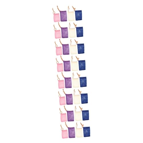 Filets exfoliants pour le bain PLAFOPE : lot de 4 pochettes moussantes de voyage