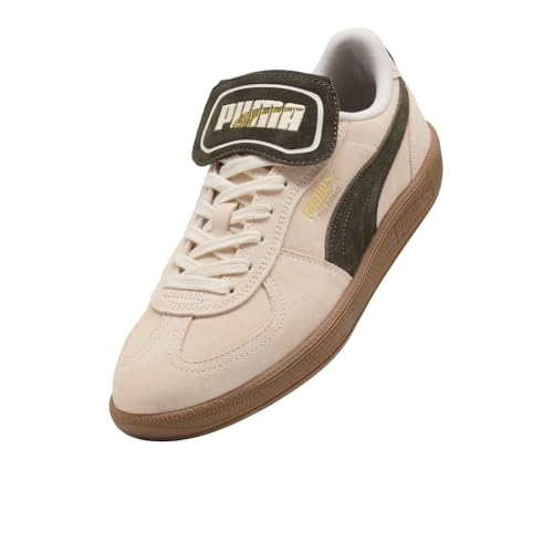 Image of PUMA Mens Palermo Premium Suede Lace Up Sneakers Shoes Casual - White