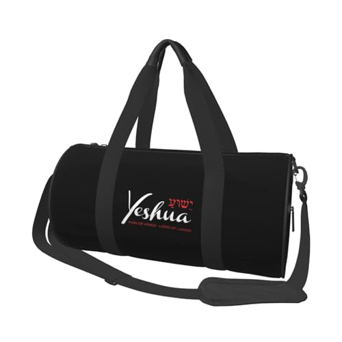 Yeshua Jesus Christian Convertible Garment Bag with Shoulder Strap, Carry on Garment Duffel Bag for Men Women - Rolling Foldable for Travel Luggage Bags (Black)