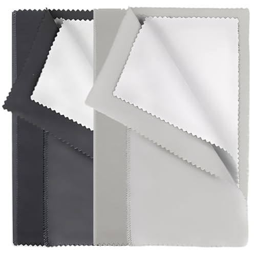 LACHT Paquete de 4 paños de limpieza de plata reutilizables, paño de limpieza de plata, paño de limpieza de joyas, paño de limpieza de plata, para cobre, plata esterlina, plata, oro, platino