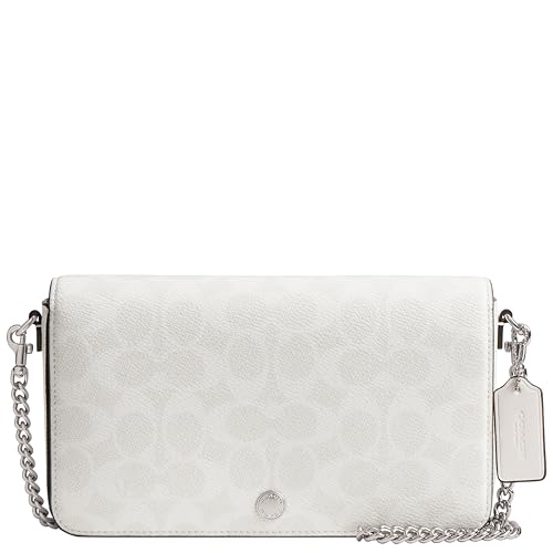Coach Bolsa transversal Mila em tela exclusiva, LH/giz branco, Lh/Giz branco