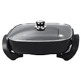 SIXRUN Electric Frying Pan with Transpar...