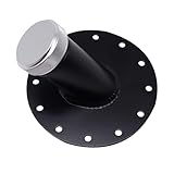OXCANO 45-Degree Fuel Cell Filler Neck Outside Diameter Fuel Cell Gas Tank with Steel Base Aluminum Cap 9.8cm Filler Neck&Cap Black