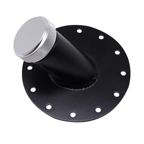 OXCANO 45-Degree Fuel Cell Filler Neck Outside Diameter Fuel Cell Gas Tank with Steel Base Aluminum Cap 9.8cm Filler Neck&Cap Black