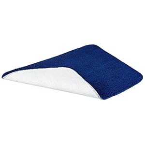 Amazon Brand - Solimo Anti-Slip Microfibre Bathmat, 50cm x 80cm - Pack of 2 (Blue)