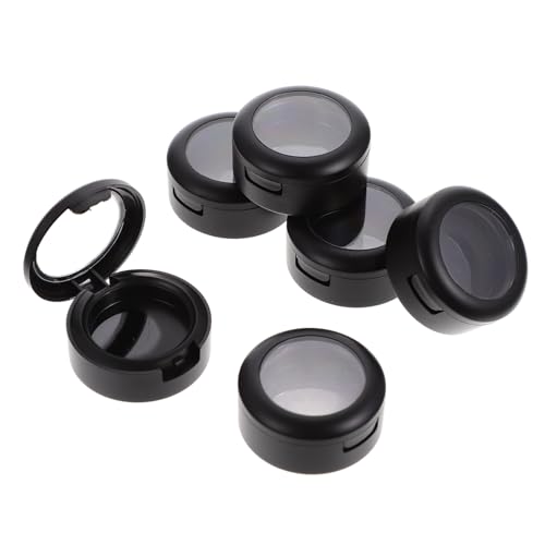 Vaguelly Caja De 8 Piezas caja de sombra de ojos vacía Titulares estuche compacto para sombras de ojos organizador cosmeticos organizador de cosmeticos Organizador para maquillaje AbS Black