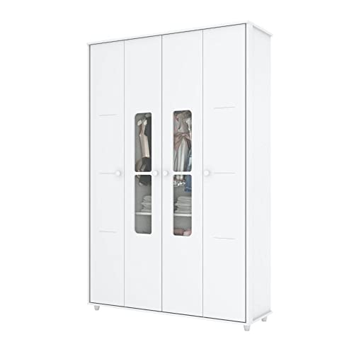 Guarda Roupa Infantil 4 Portas 2 Gavetas Bolinha de Sabão Espresso Móveis