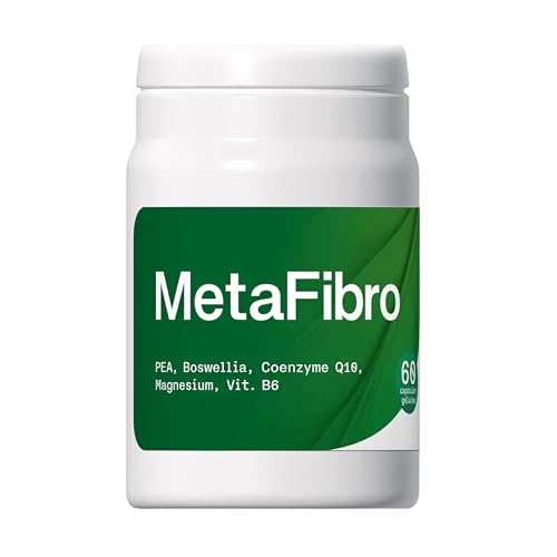 CBX Medical MetaFibro | Suplemento dietético natural Energía y Bienestar | Reduce la fatiga, soporte del sistema nervioso, antioxidante CoQ10, PEA, Boswellia, magnesio bisglicinato, 60 cápsulas