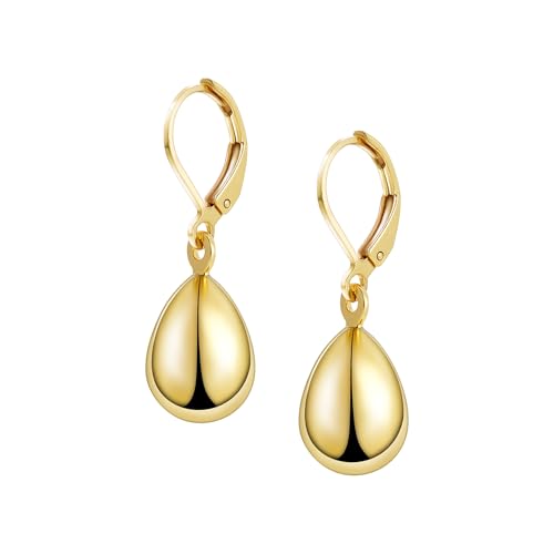 JUANKIKI Gold/Silver Teardrop Leverback Dangle Earrings for Women - image 1
