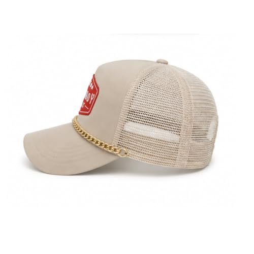 Image of Embroidered Cowboy Trucker Hat Mesh Beach Hat for Ladies and Men Summer Stars Patch Trucker Cap