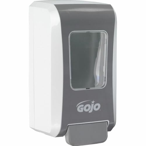 GOJO FMX-20 Push-Style Foam Hand Soap Dispenser, White/Gray, for 2000 mL GOJO FMX-20 Foam Hand Soap Refills (Pack of 1) - 5270-06
