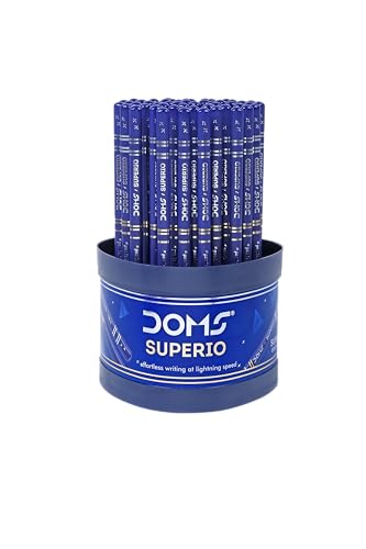 Image of Doms Superio Non-Toxic Super Dark Graphite Pencils | Tumbler Pack | Effortless Writing | Ideal For Sketching & Drawing | Pack of 50 Pencils