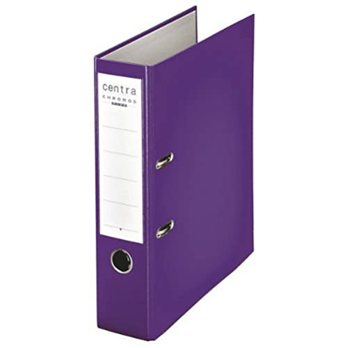 Centra 230140 Standard-Ordner (grauappe RC, mit PP-Folie kaschiert, A4, 8 cm Rückenbreite, Chromos) violett Cover