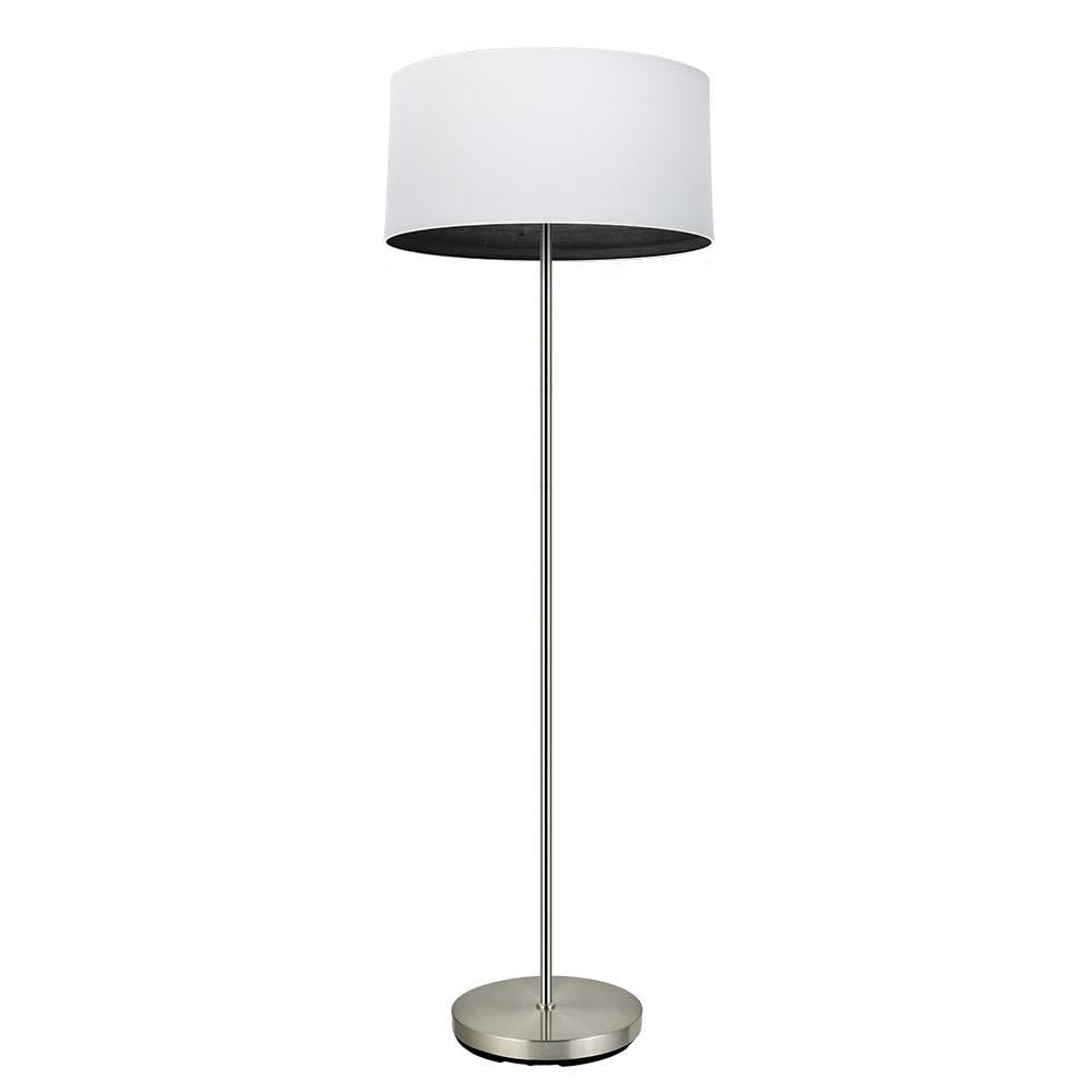 PRENDELUZ Mesa de salón 1xE27 níquel/blanco, madera negra, dimensiones 162x40x40 cm, ideal para decoración y uso en hogares.