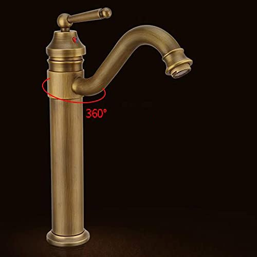 Robinet lavabo résistant laiton bronze antique rétro sans fuite - 5