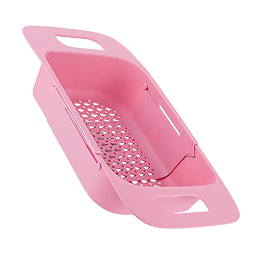 Cabilock 1 Pc Scolapiatti a Scomparsa Scolapasta Colino Pieghevole Sopra Il Lavandino Stendibiancheria Pieghevole Portautensili in Silicone Colino Da Cucina Scalabile Pp Setaccio