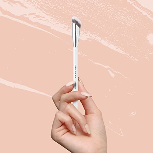 Concealer Brush, Under Eye Makeup Small Angled Precision Face Blending Brush, Eye Liquid Cream Foundation Concealer For Dark Circles, Make Up Nose Contour Applicator Vegan Brochas De Maquillaje Profesional #TOP4