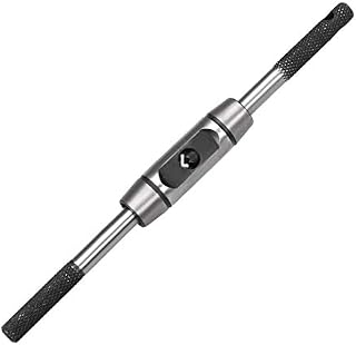 sourcing map Adjustable Tap Wrench Handle, for Metric M1-M8 Taps, Tap Reamer Tapping Hand Tool, Die-Casting Body