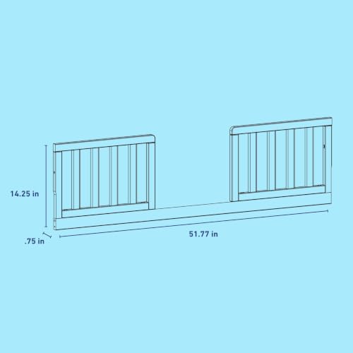 Image of Graco Storkcraft Toddler Safety Guardrail Kit with Slats - GREENGUARD Gold Certified, Converts Compatible Storkcraft Crib to Toddler Bed, Kit Includes 2 Toddler Guardrails (Frosted Oat)