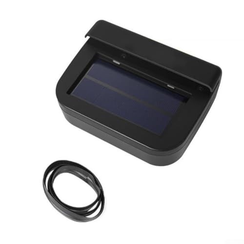 Jotekonoby Enfriador de aire para coche con ventilador de ventilación alimentado por energía solar para refrigeración automática y circulación de aire en el interior del vehículo, compatible con la