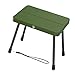 predolo Folding Camping Stool, Portable Small Foldable Chair, Foot Rest Stool for Picnic Garden Hiking Barbecue Fishing, Green