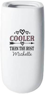 CafePress Custom Personalized Cute Girls Cooler Than Rest 10" Printed Porcelain Vase for Home Décor