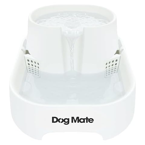 Dog Mate Large Pet Fountain for Dogs and Cats with Included Filter - 200 fl. oz. Capacity Cover