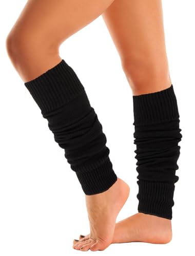 Image of Mysocks Leg Warmers Extra Soft Stylish Fancy Winter 80s Party Dance Neon Long Legwarmers for Women Girls Ladies