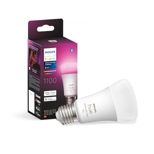 Philips Hue White and Color Ambiance ljuskälla E27, LED 9W, 1100 lumen, 2200-6500 Kelvin, 16 miljoner färger, Zigbee & BT, livslängd 25000 timmar, röststyrning via Amazon Alexa, Google Home Assistant