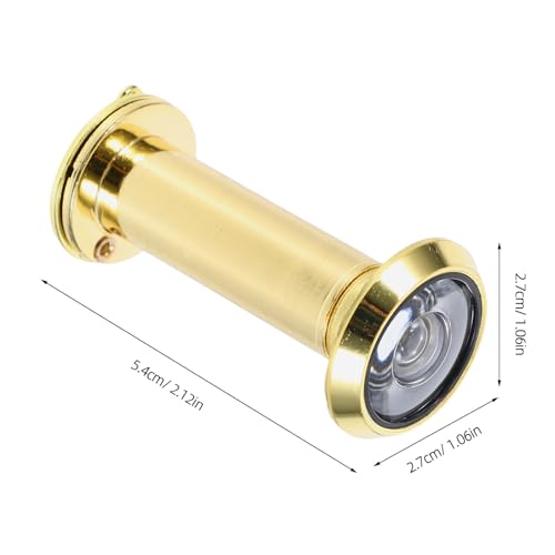 Visor de puerta ajustable PartyKindom con ángulo amplio, cubierta de privacidad y acabado dorado para puertas con diámetro de agujero 14-18mm miniatura 2