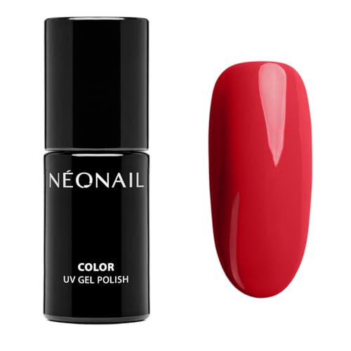 NÉONAIL Pintauñas Semipermanentes 7,2 ml - Rojo - Fiery Flamenco - Esmaltes Semipermanentes Para Uñas - Gel Uñas - Manicura - Nail Art - Brillo Uñas - Laca De Uñas - Esmalte Uñas