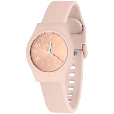 OFFCUP Orologio da Donna, Orologio Analogico al Quarzo Donna, Orologio da Polso Donna Con Cinturino in Silicone Casual O Attività Sportive,Movimento a Tre Lancette, Cassa da 38MM -Rosa Chiaro